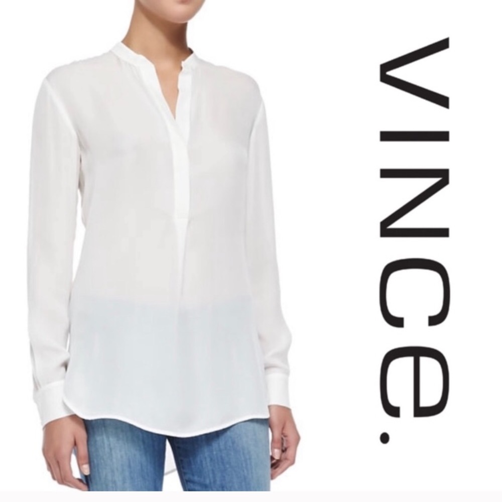 Vince Pale Blue Silk Tunic 8